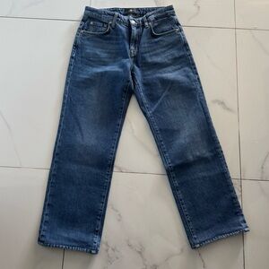 7 For All Mankind Men's Straight Blue Jeans